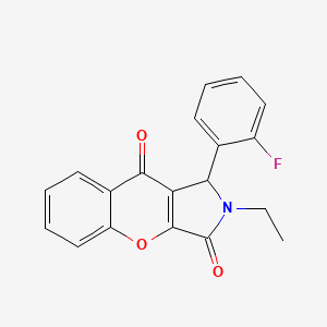 2-Ethyl-1-(2-fluorophenyl)-1,2-dihydrochromeno[2,3-c]pyrrole-3,9-dione