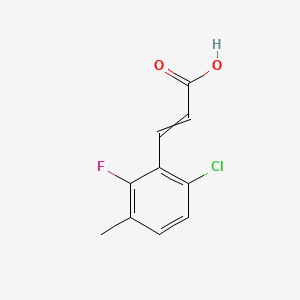 molecular formula C10H8ClFO2 B14097268 3-(6-Chloro-2-fluoro-3-methylphenyl)prop-2-enoic acid 