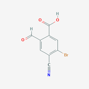 5-Bromo-4-cyano-2-formylbenzoic acid