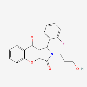 1-(2-Fluorophenyl)-2-(3-hydroxypropyl)-1,2-dihydrochromeno[2,3-c]pyrrole-3,9-dione