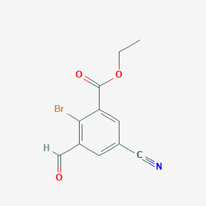 molecular formula C11H8BrNO3 B1409728 Ethyl 2-bromo-5-cyano-3-formylbenzoate CAS No. 1807206-54-7