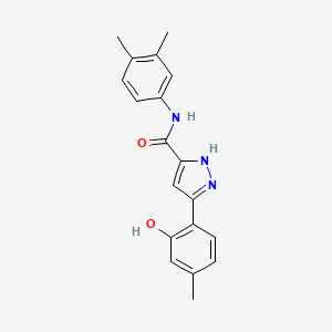 molecular formula C19H19N3O2 B14097287 N-(3,4-dimethylphenyl)-5-(2-hydroxy-4-methylphenyl)-1H-pyrazole-3-carboxamide 