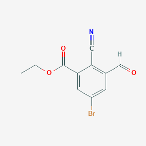 Ethyl 5-bromo-2-cyano-3-formylbenzoate