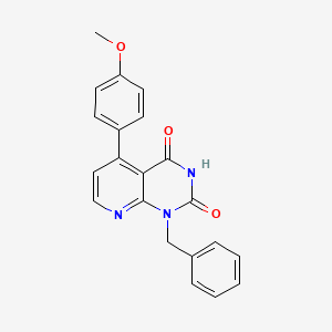 molecular formula C21H17N3O3 B14097324 1-benzyl-2-hydroxy-5-(4-methoxyphenyl)pyrido[2,3-d]pyrimidin-4(1H)-one 