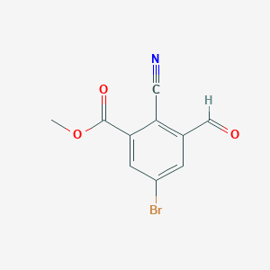 molecular formula C10H6BrNO3 B1409734 Methyl 5-bromo-2-cyano-3-formylbenzoate CAS No. 1805407-46-8