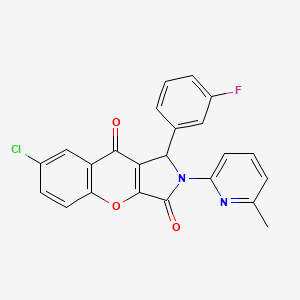 7-Chloro-1-(3-fluorophenyl)-2-(6-methylpyridin-2-yl)-1,2-dihydrochromeno[2,3-c]pyrrole-3,9-dione