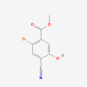 molecular formula C9H6BrNO3 B1409735 Methyl 2-bromo-4-cyano-5-hydroxybenzoate CAS No. 1805099-04-0