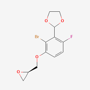 2-{2-bromo-6-fluoro-3-[(2R)-oxiran-2-ylmethoxy]phenyl}-1,3-dioxolane