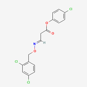 (4-chlorophenyl) (3E)-3-[(2,4-dichlorophenyl)methoxyimino]propanoate