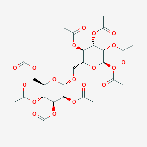 (2R,3S,4S,5R,6R)-6-((((2S,3S,4S,5R,6R)-3,4,5-Triacetoxy-6-(acetoxymethyl)tetrahydro-2H-pyran-2-yl)oxy)methyl)tetrahydro-2H-pyran-2,3,4,5-tetrayl tetraacetate