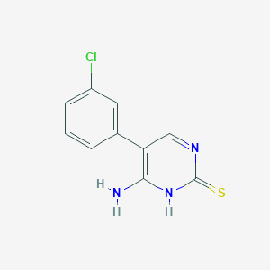 6-amino-5-(3-chlorophenyl)pyrimidine-2(1H)-thione