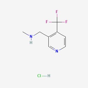 molecular formula C8H10ClF3N2 B14097427 N-Methyl-1-(4-(trifluoromethyl)pyridin-3-yl)methanamine hydrochloride 