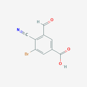 3-Bromo-4-cyano-5-formylbenzoic acid