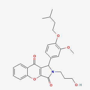 2-(3-Hydroxypropyl)-1-[3-methoxy-4-(3-methylbutoxy)phenyl]-1,2-dihydrochromeno[2,3-c]pyrrole-3,9-dione