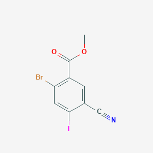 molecular formula C9H5BrINO2 B1409747 Methyl 2-bromo-5-cyano-4-iodobenzoate CAS No. 1805183-86-1
