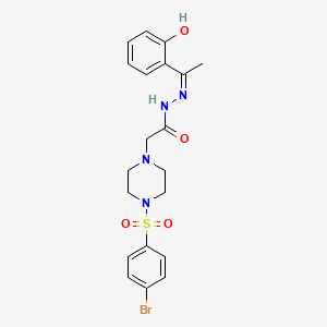 2-{4-[(4-bromophenyl)sulfonyl]piperazin-1-yl}-N'-[(1Z)-1-(2-hydroxyphenyl)ethylidene]acetohydrazide