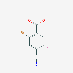 molecular formula C9H5BrFNO2 B1409751 Methyl 2-bromo-4-cyano-5-fluorobenzoate CAS No. 1804387-65-2