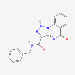 molecular formula C17H13N5O2 B14097519 N-benzyl-5-hydroxy[1,2,3]triazolo[1,5-a]quinazoline-3-carboxamide 