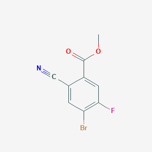molecular formula C9H5BrFNO2 B1409752 Methyl 4-bromo-2-cyano-5-fluorobenzoate CAS No. 1805188-11-7