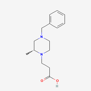 (R)-3-[(2-methyl-4-benzyl)piperazinyl]propionic acid