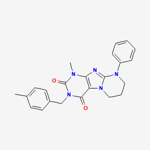 molecular formula C23H23N5O2 B14097528 1-methyl-3-[(4-methylphenyl)methyl]-9-phenyl-7,8-dihydro-6H-purino[7,8-a]pyrimidine-2,4-dione 