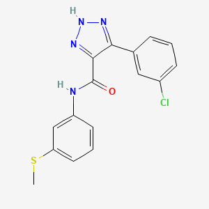 4-(3-chlorophenyl)-N-(3-(methylthio)phenyl)-1H-1,2,3-triazole-5-carboxamide