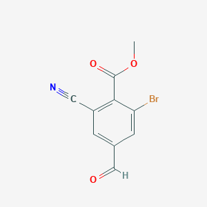 molecular formula C10H6BrNO3 B1409756 Methyl 2-bromo-6-cyano-4-formylbenzoate CAS No. 1807023-33-1