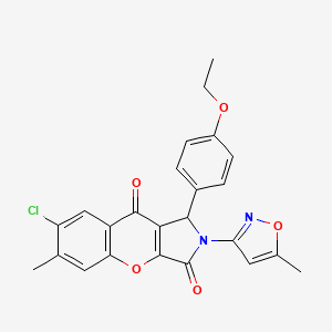 7-Chloro-1-(4-ethoxyphenyl)-6-methyl-2-(5-methyl-1,2-oxazol-3-yl)-1,2-dihydrochromeno[2,3-c]pyrrole-3,9-dione