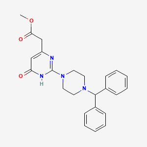 Methyl {2-[4-(diphenylmethyl)piperazin-1-yl]-6-hydroxypyrimidin-4-yl}acetate