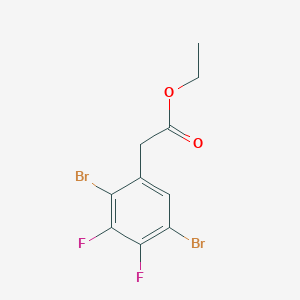molecular formula C10H8Br2F2O2 B1409758 Ethyl 2,5-dibromo-3,4-difluorophenylacetate CAS No. 1805121-46-3