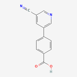 molecular formula C13H8N2O2 B14097582 4-(5-Cyanopyridin-3-yl)benzoic acid CAS No. 851048-54-9