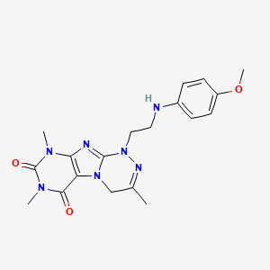 1-{2-[(4-methoxyphenyl)amino]ethyl}-3,7,9-trimethyl-1,4-dihydro[1,2,4]triazino[3,4-f]purine-6,8(7H,9H)-dione