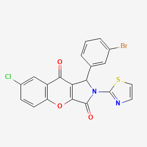 molecular formula C20H10BrClN2O3S B14097644 1-(3-Bromophenyl)-7-chloro-2-(1,3-thiazol-2-yl)-1,2-dihydrochromeno[2,3-c]pyrrole-3,9-dione 