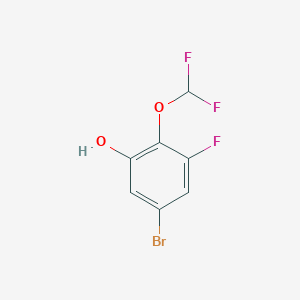 molecular formula C7H4BrF3O2 B1409766 5-Bromo-2-difluoromethoxy-3-fluorophenol CAS No. 1805525-80-7