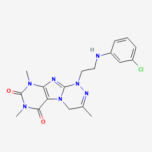 1-{2-[(3-chlorophenyl)amino]ethyl}-3,7,9-trimethyl-1,4-dihydro[1,2,4]triazino[3,4-f]purine-6,8(7H,9H)-dione