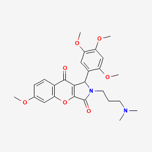 2-[3-(Dimethylamino)propyl]-6-methoxy-1-(2,4,5-trimethoxyphenyl)-1,2-dihydrochromeno[2,3-c]pyrrole-3,9-dione