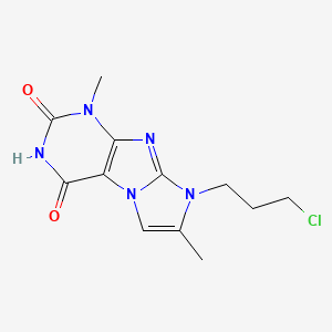 molecular formula C12H14ClN5O2 B14097696 8-(3-chloropropyl)-1,7-dimethyl-1H-imidazo[2,1-f]purine-2,4(3H,8H)-dione 