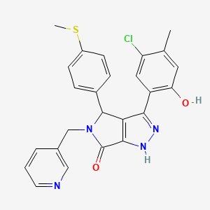 3-(5-chloro-2-hydroxy-4-methylphenyl)-4-[4-(methylsulfanyl)phenyl]-5-(pyridin-3-ylmethyl)-4,5-dihydropyrrolo[3,4-c]pyrazol-6(2H)-one