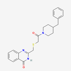 molecular formula C23H25N3O2S B14097730 1-(4-Benzylpiperidin-1-yl)-2-{[(4-hydroxyquinazolin-2-yl)methyl]sulfanyl}ethanone 