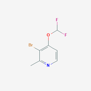 molecular formula C7H6BrF2NO B1409775 3-Bromo-4-difluoromethoxy-2-methylpyridine CAS No. 1807193-69-6