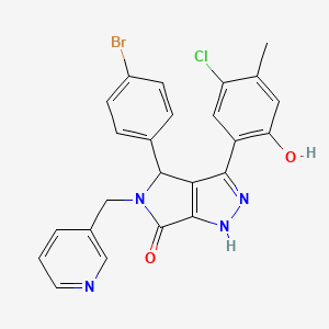 4-(4-bromophenyl)-3-(5-chloro-2-hydroxy-4-methylphenyl)-5-(pyridin-3-ylmethyl)-4,5-dihydropyrrolo[3,4-c]pyrazol-6(2H)-one