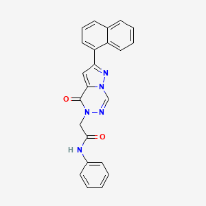 2-(2-(naphthalen-1-yl)-4-oxopyrazolo[1,5-d][1,2,4]triazin-5(4H)-yl)-N-phenylacetamide