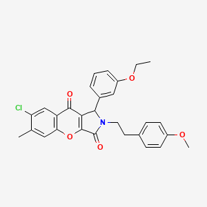 7-Chloro-1-(3-ethoxyphenyl)-2-[2-(4-methoxyphenyl)ethyl]-6-methyl-1,2-dihydrochromeno[2,3-c]pyrrole-3,9-dione