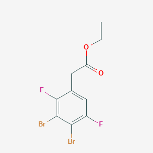 molecular formula C10H8Br2F2O2 B1409778 Ethyl 3,4-dibromo-2,5-difluorophenylacetate CAS No. 1806350-39-9