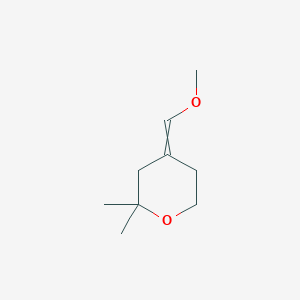 molecular formula C9H16O2 B14097803 4-(Methoxymethylidene)-2,2-dimethyloxane 