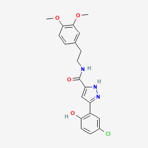 5-(5-chloro-2-hydroxyphenyl)-N-[2-(3,4-dimethoxyphenyl)ethyl]-1H-pyrazole-3-carboxamide