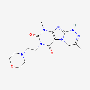 molecular formula C15H21N7O3 B14097822 3,9-dimethyl-7-(2-morpholinoethyl)-1,4-dihydro-[1,2,4]triazino[3,4-f]purine-6,8(7H,9H)-dione 