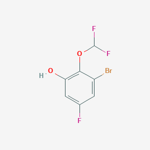 molecular formula C7H4BrF3O2 B1409784 3-Bromo-2-difluoromethoxy-5-fluorophenol CAS No. 1807244-29-6