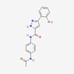 N-[4-(acetylamino)phenyl]-5-(2-hydroxyphenyl)-1H-pyrazole-3-carboxamide