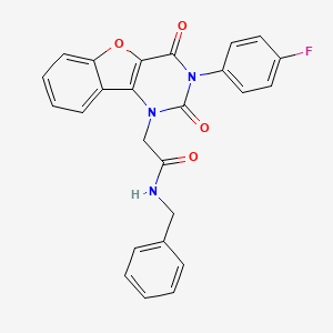 N-benzyl-2-(3-(4-fluorophenyl)-2,4-dioxo-3,4-dihydrobenzofuro[3,2-d]pyrimidin-1(2H)-yl)acetamide